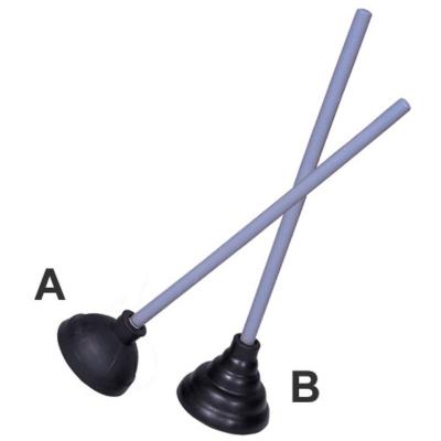 with wooden stick nature rubber force cup toilet plunger