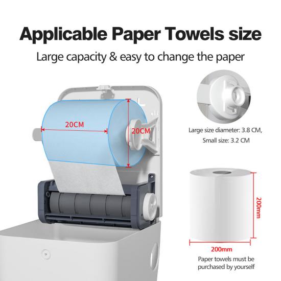 ABS Plastic Hand Tissue Dispenser for Bathroom for Home or Hotel Use Lock Feature Included