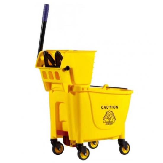 34L plastic side press mop bucket